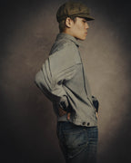 -SPECIAL- “LOEWE” 80’s-early 90’s Taupe suede leather blouson jacket