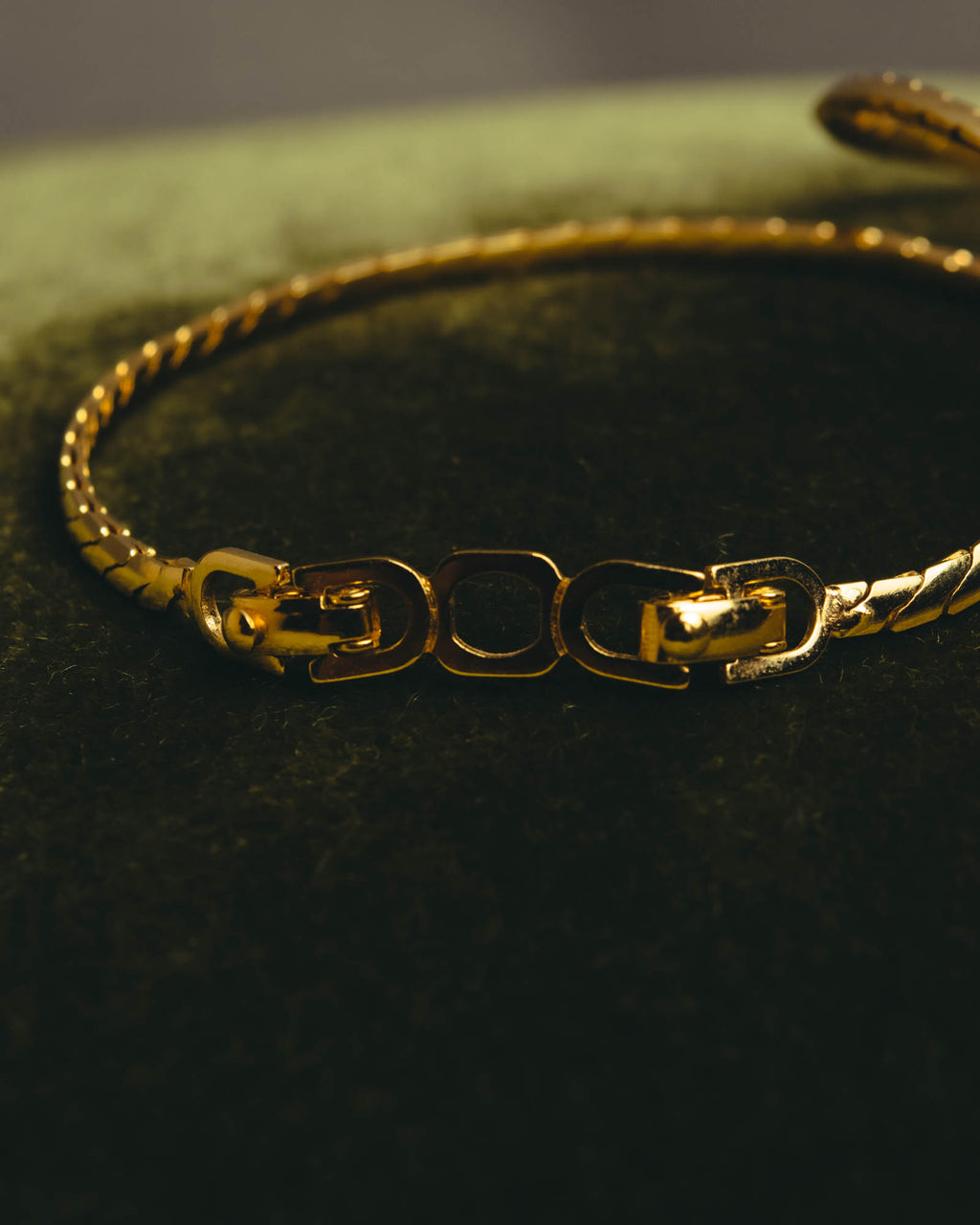 "Christian Dior" 80's-90's Gold tone rhinestone necklace