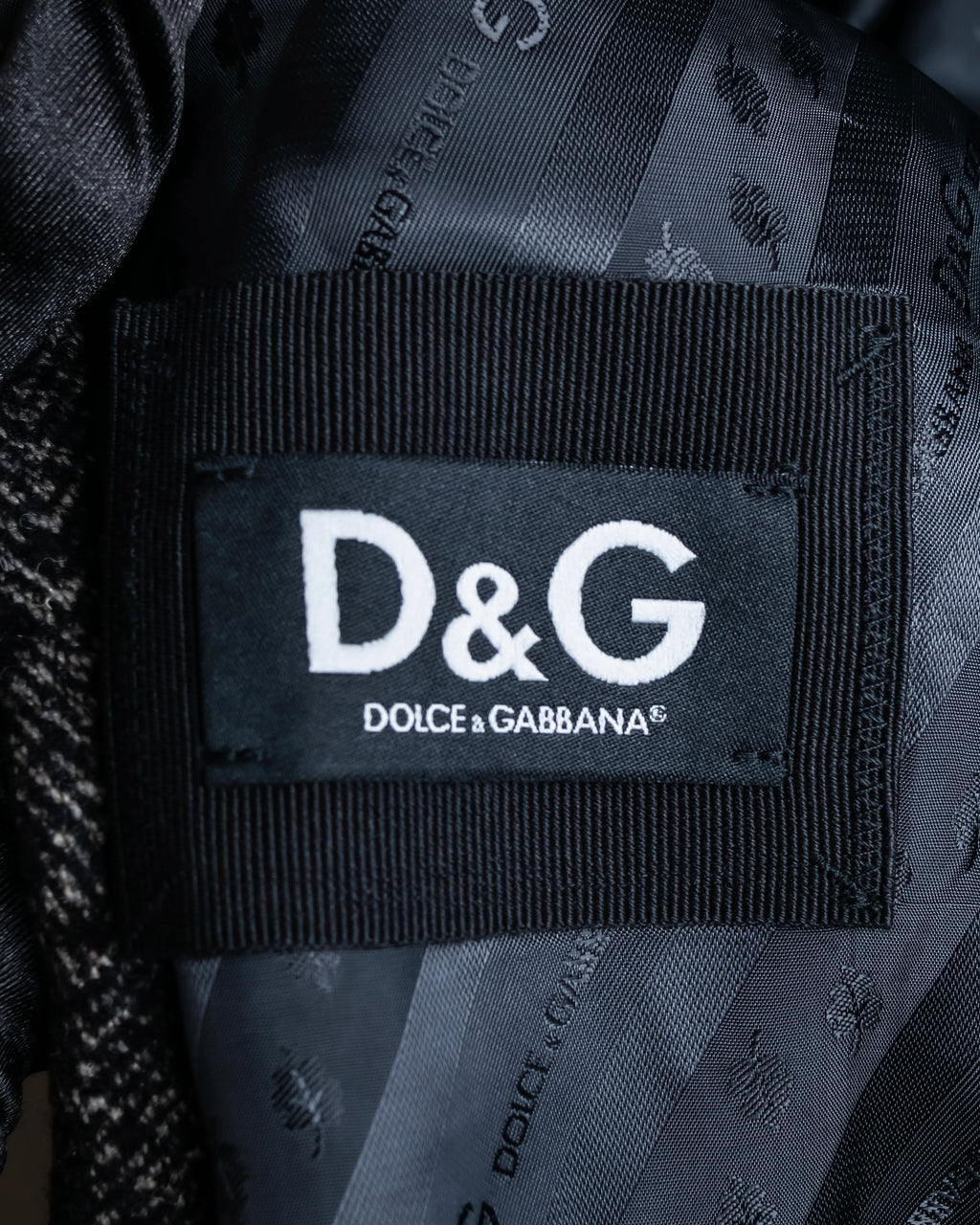 "DOLCE & GABBANA" Oversized tweed long chesterfield coat