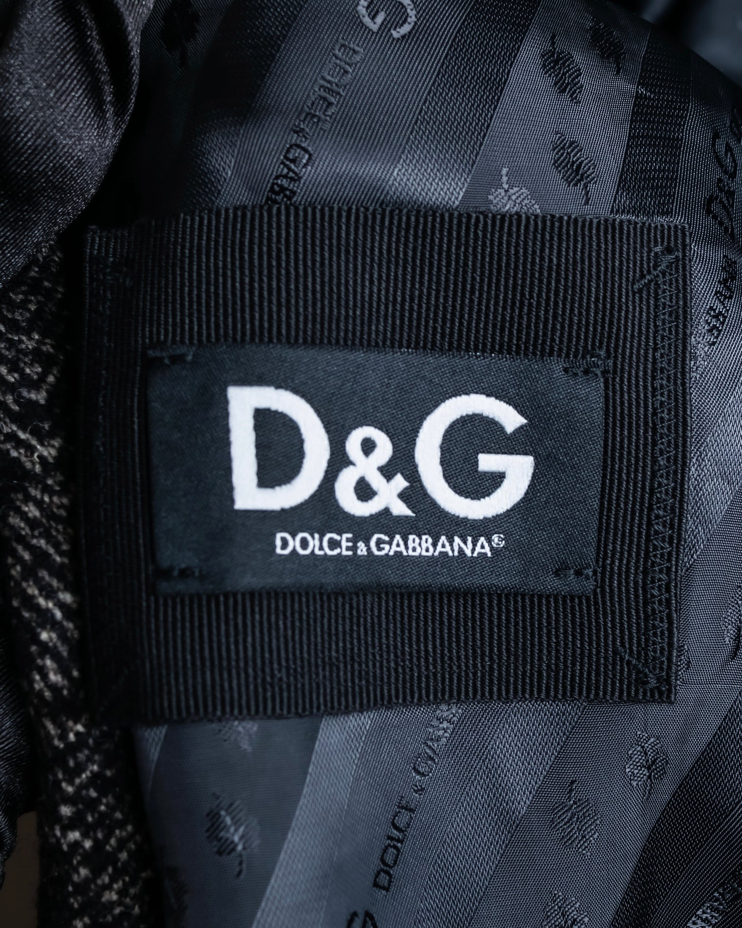 "DOLCE & GABBANA" Oversized tweed long chesterfield coat