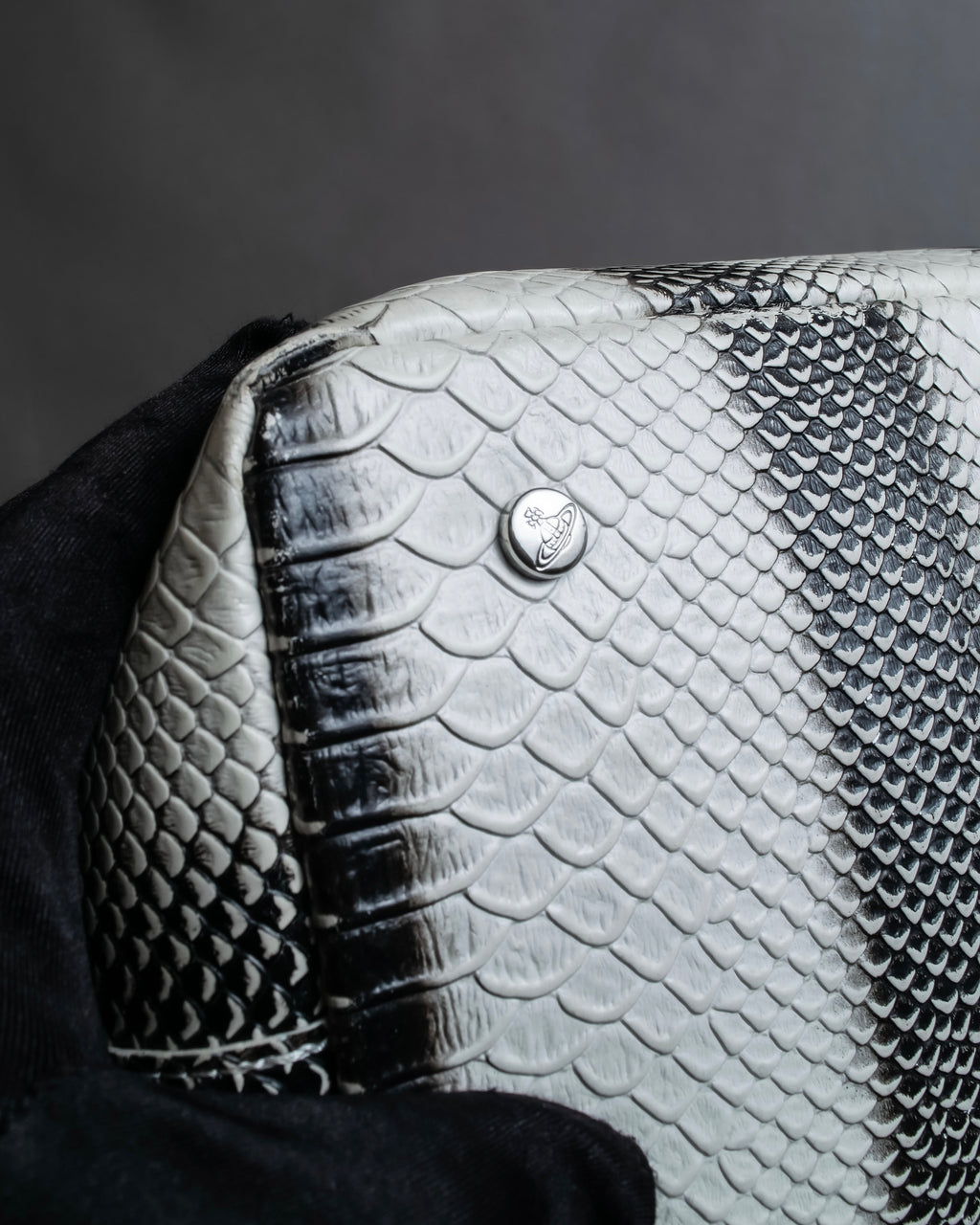"Vivienne Westwood" Monotone python leather handbag