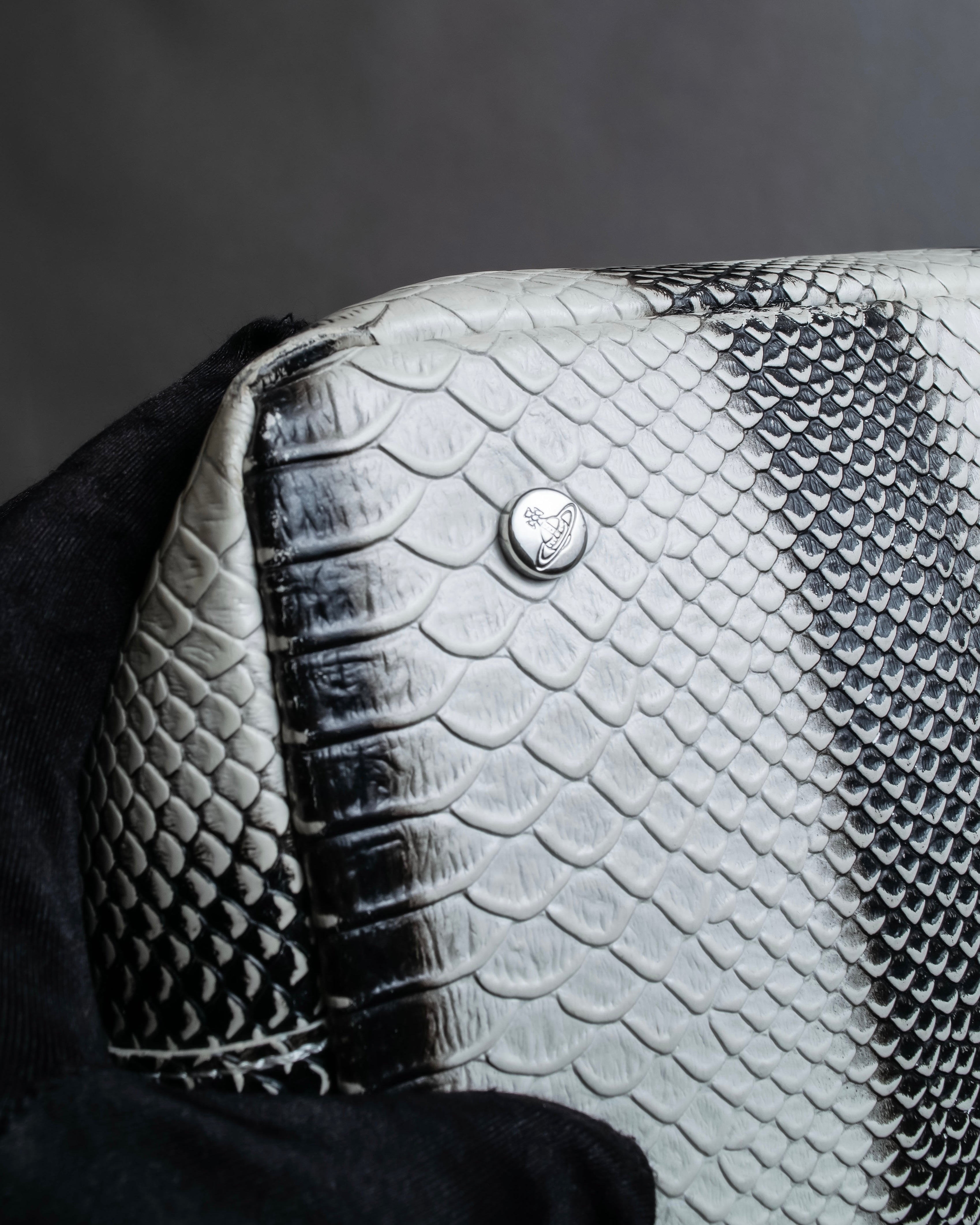 "Vivienne Westwood" Monotone python leather handbag
