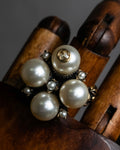 "GUCCI" Interlocking G design gold pearl ring