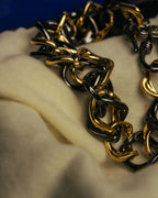 “Yves Saint Laurent” 80’s-90’s Two tone chain bracelet