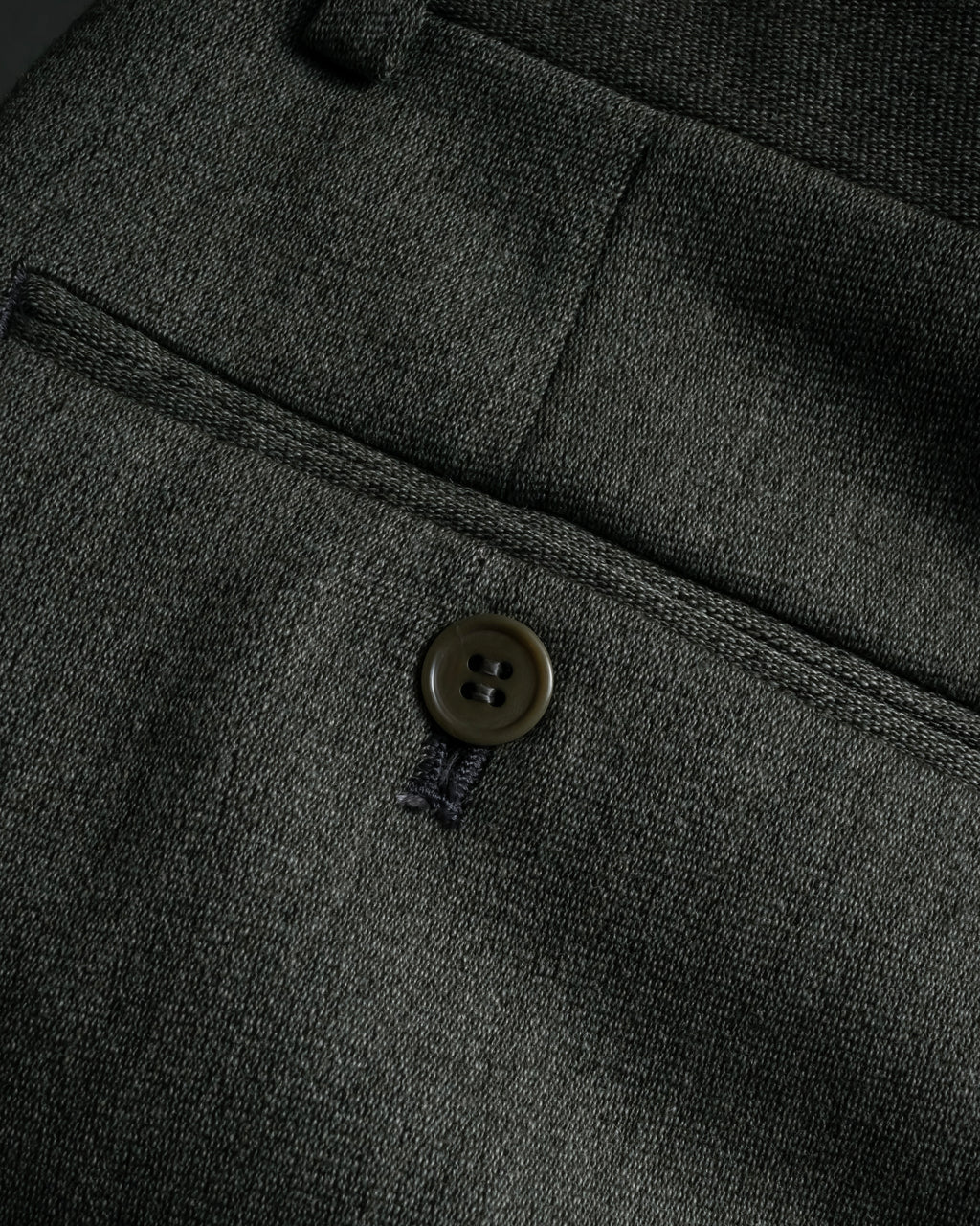 "YVES SAINT LAURENT" Deep pleat tapered wool slacks