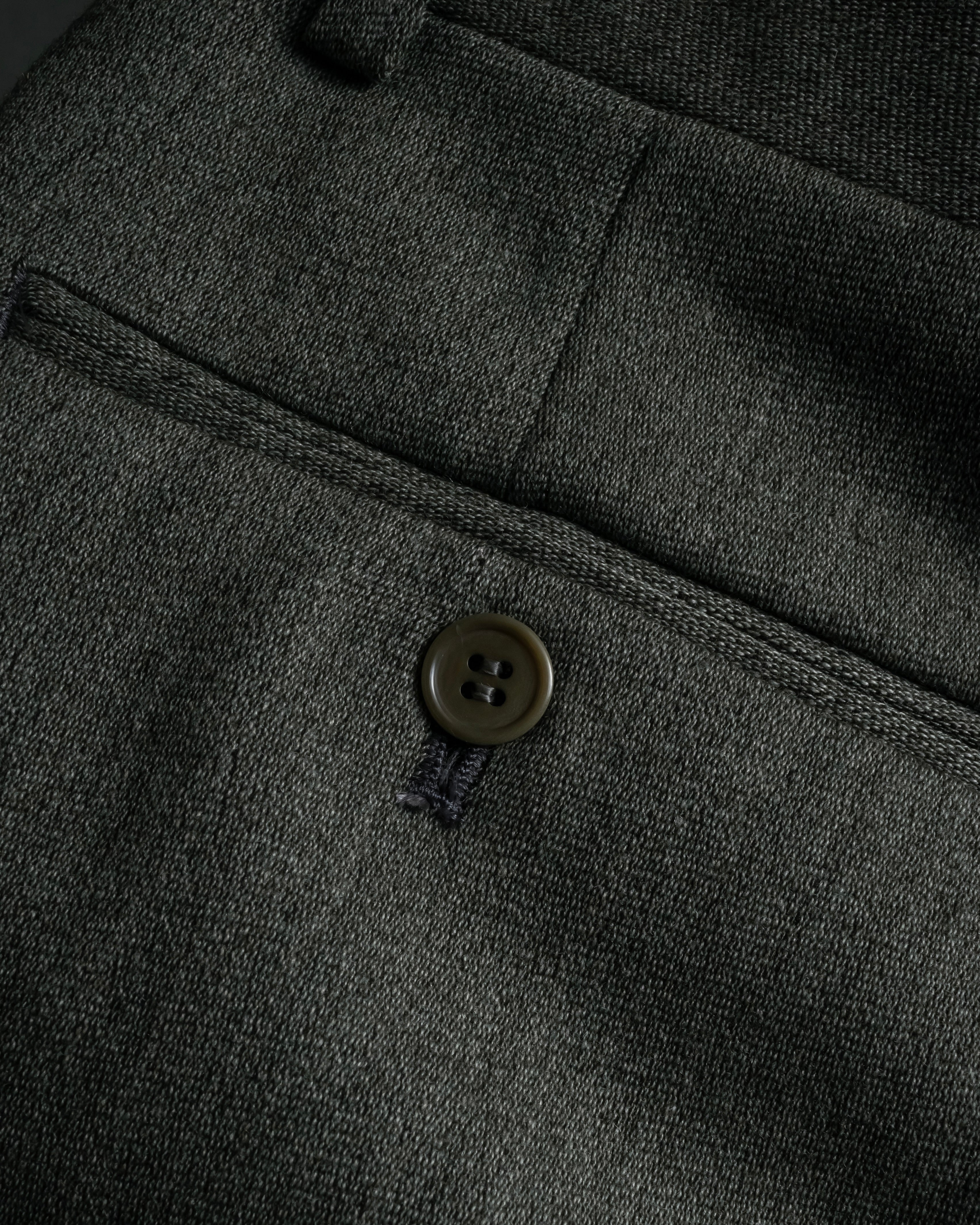 "YVES SAINT LAURENT" Deep pleat tapered wool slacks