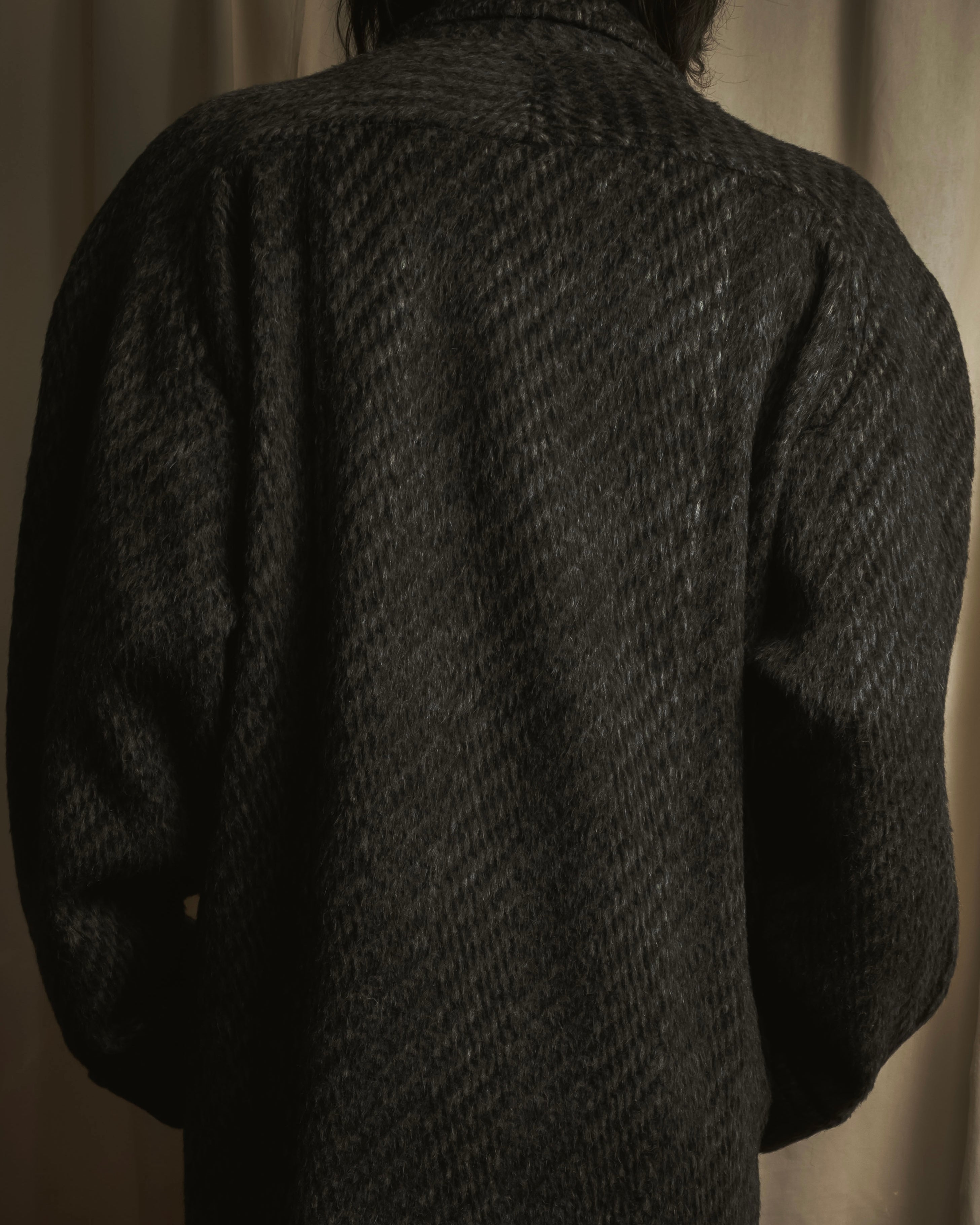 Abrigo de mezcla de mohair de doble botonadura de los años 90 de Christian Dior MONSIEUR