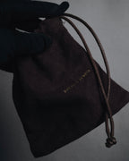 "Bottega Veneta" 2006-2012 ebony and sterling silver tiger eye bangle