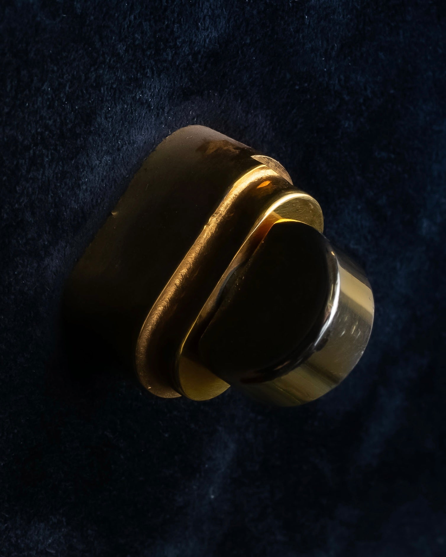 "GUCCI" Dark navy suede leather shoulder bag