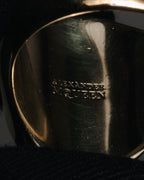 "Alexander McQueen" 10’s black stone signet ring