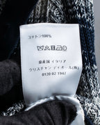 "Christian Dior" Gradient striped irregular neck knit