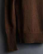 "HERMES" 100% cashmere V neck design knit