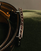 “PRADA” 90’s-00’s Studded logo leather belt