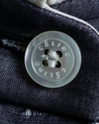 "CELINE" Combination color dress shirt