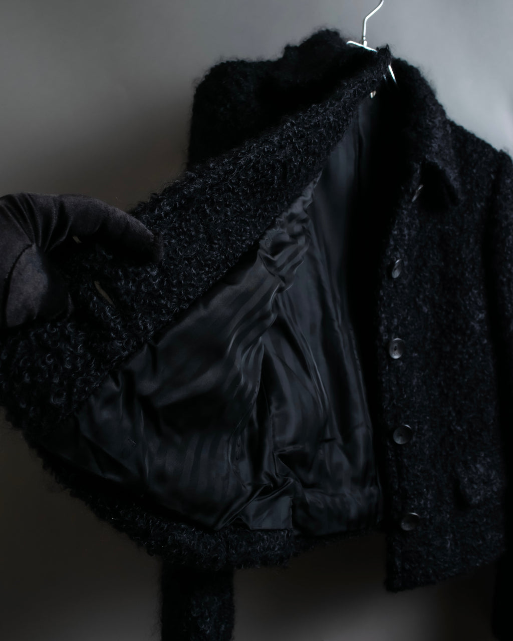 "GUCCI" Compact pattern bouclé wool jacket