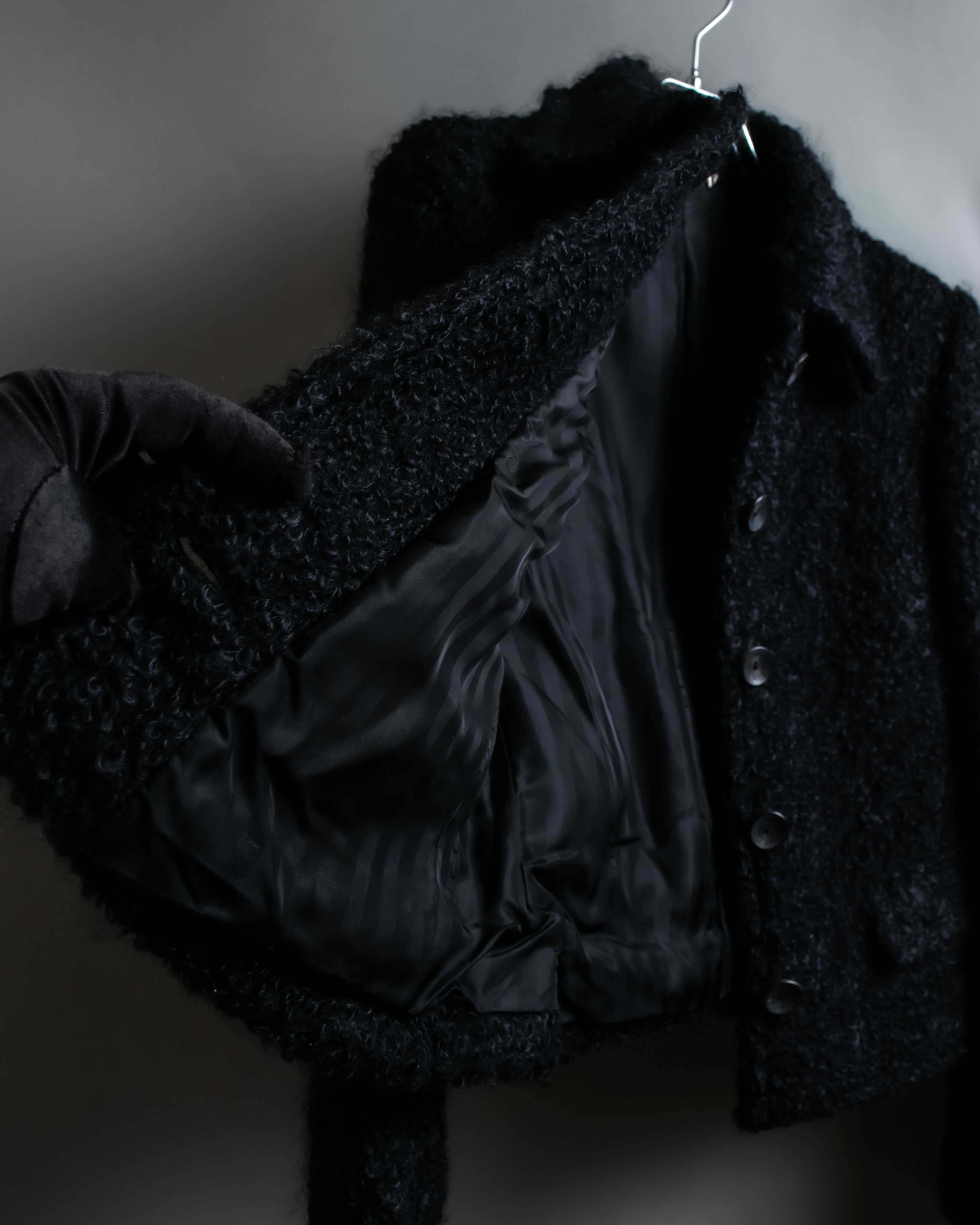 "GUCCI" Compact pattern bouclé wool jacket