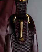 "GUCCI" Equus-derived bordeaux leather belt