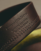 "Ermenegildo Zegna" Classic stitched leather belt