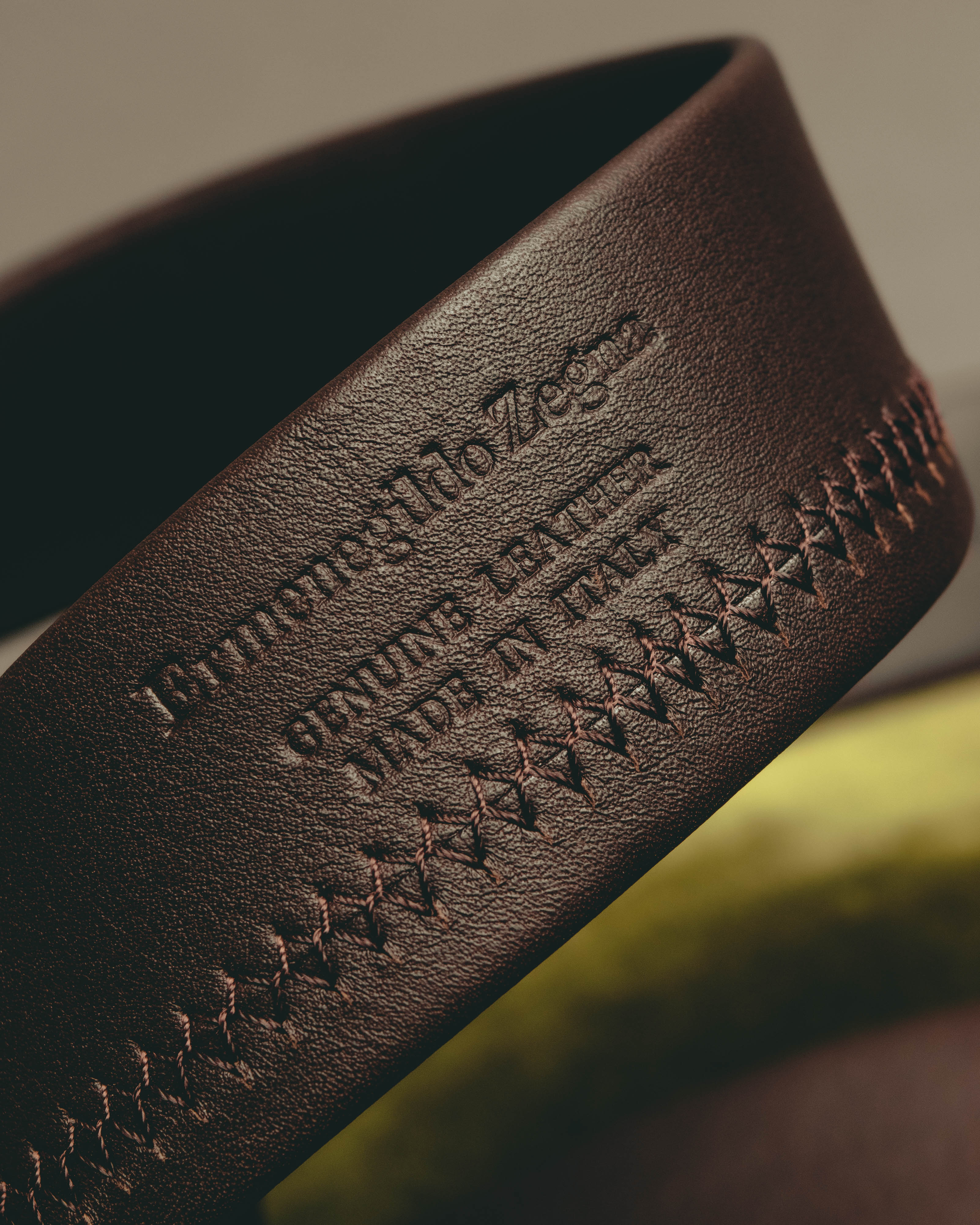 "Ermenegildo Zegna" Classic stitched leather belt