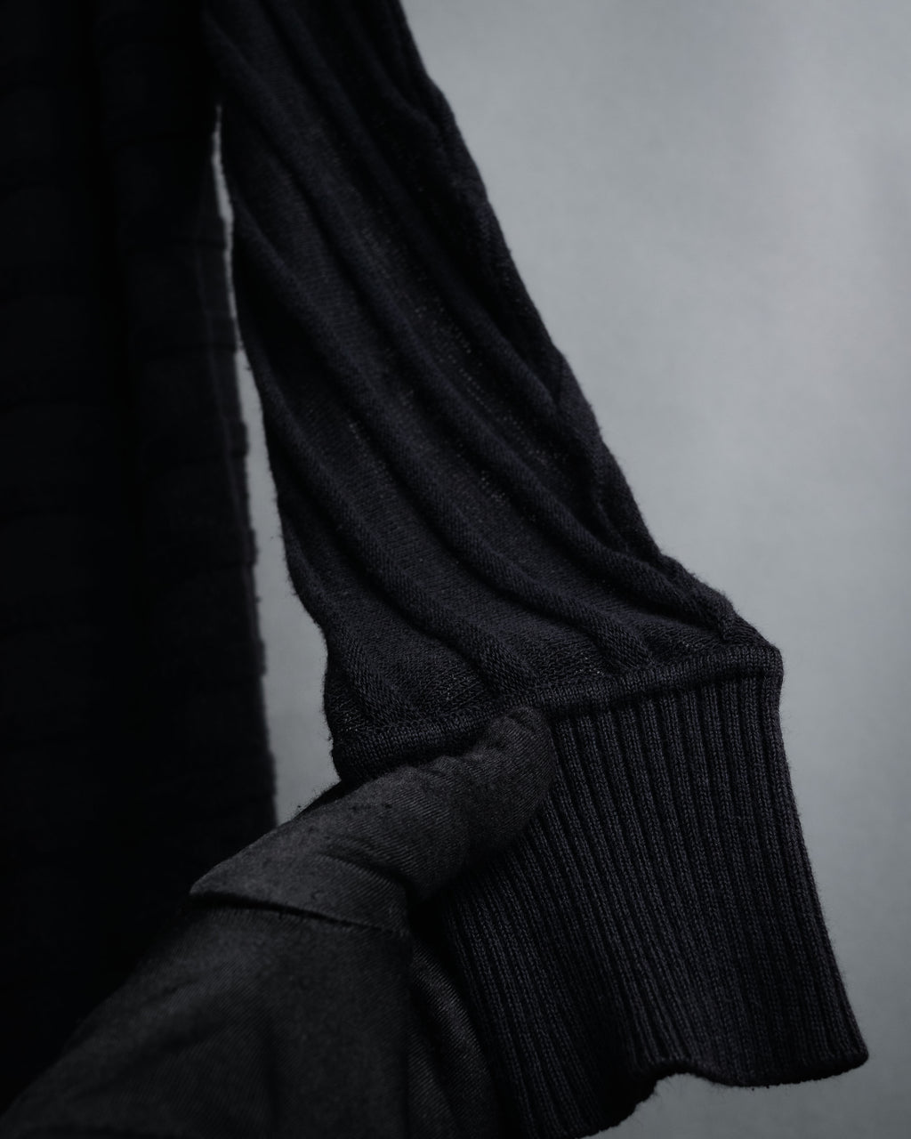 “Maison Martin Margiela” 2000’s Sheer shadow stripe long cardigan