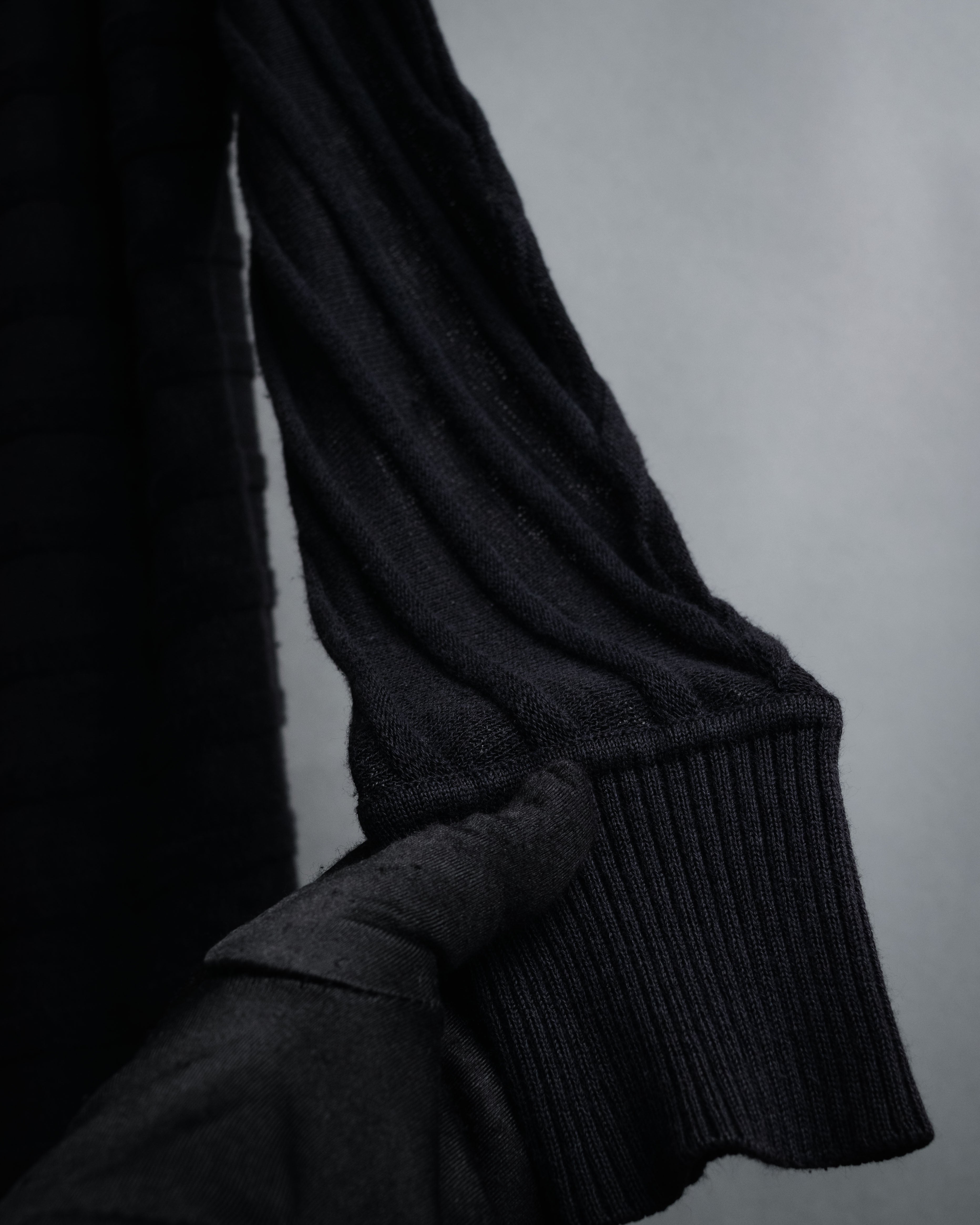 “Maison Martin Margiela” 2000’s Sheer shadow stripe long cardigan