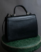 "BURBERRYS" Metal fittings design grain leather 2way bag