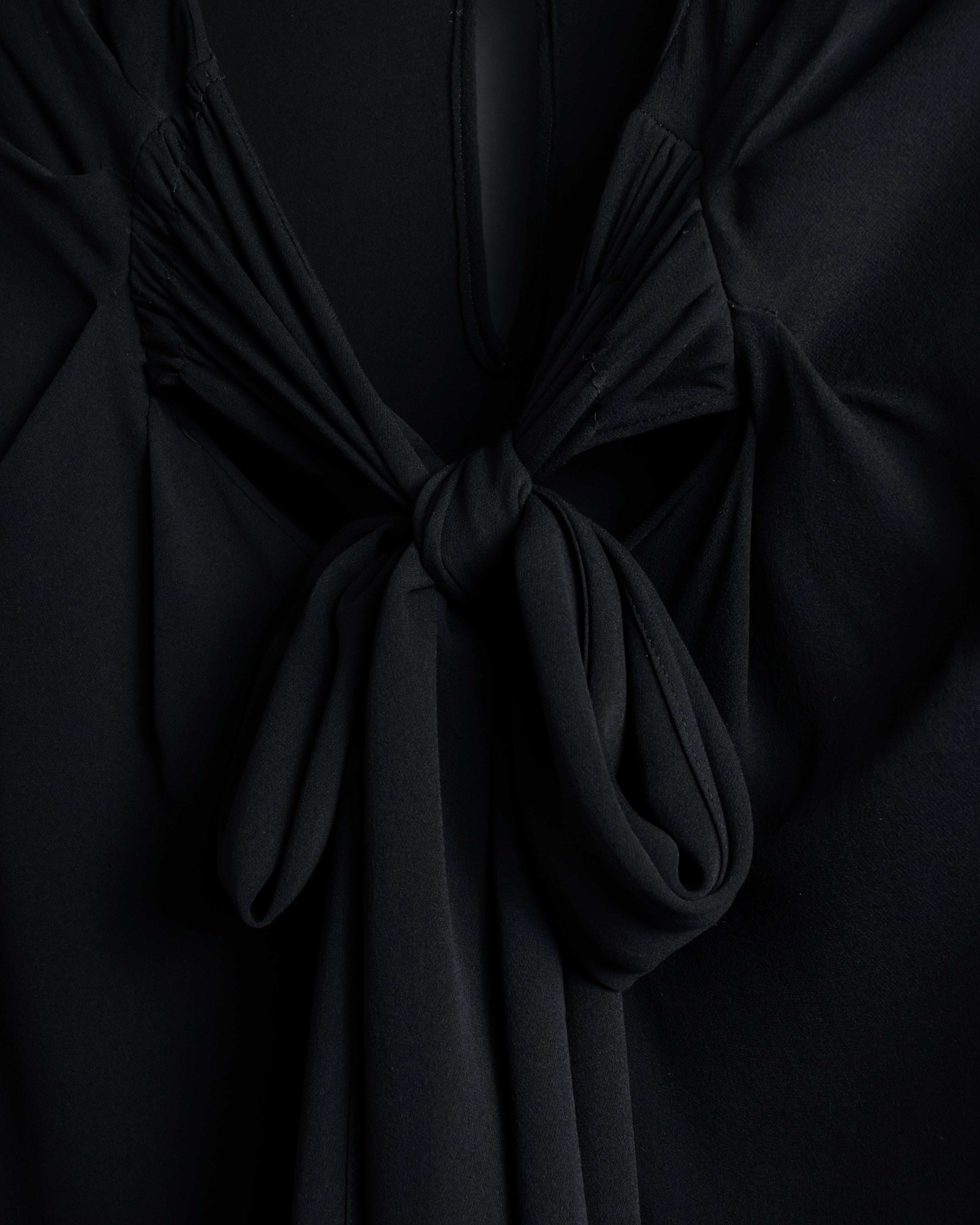 "VALENTINO" 2020-21 Gathered design bow tie skipper silk pullover