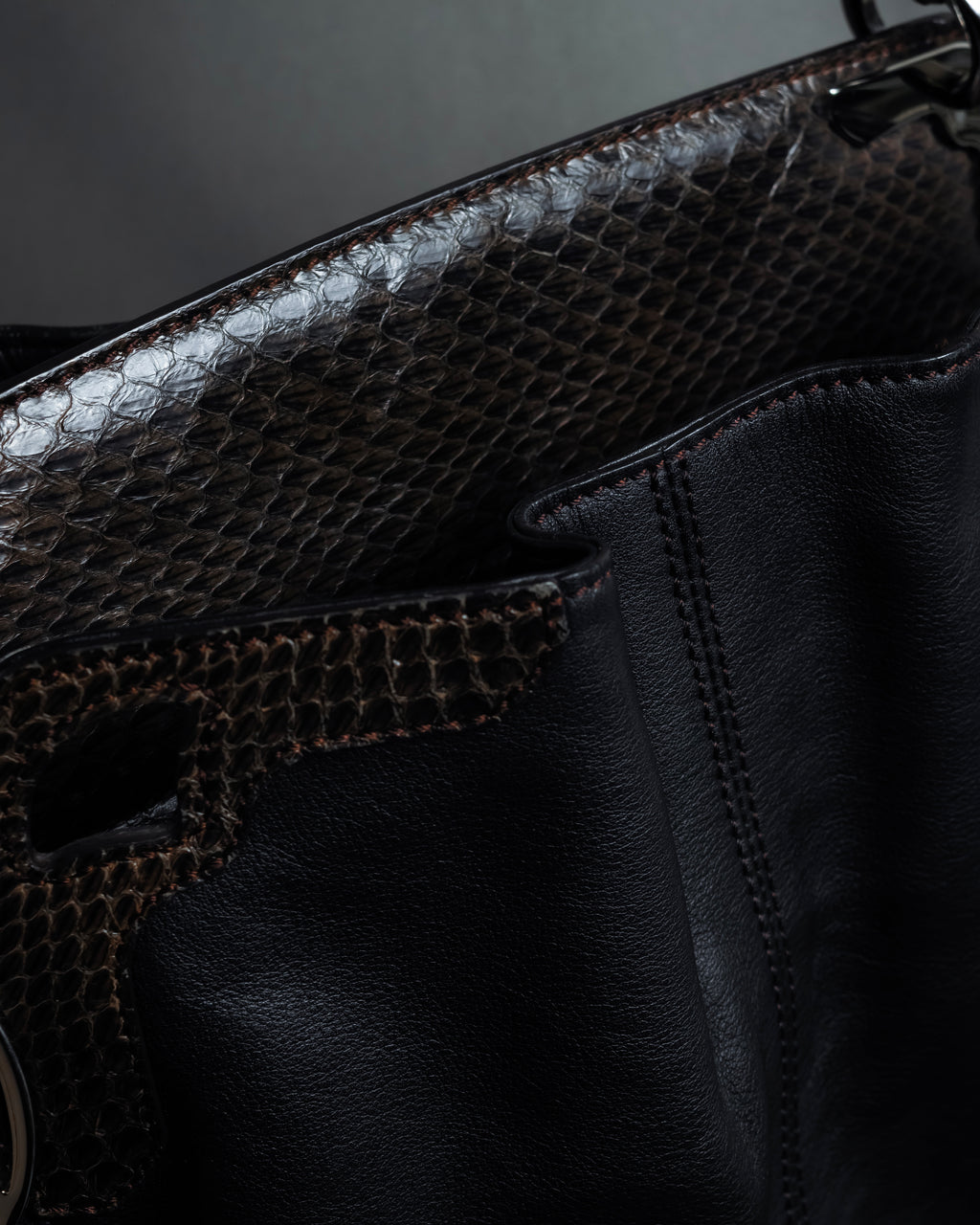 "Cartier" Marcello de Cartier python leather combination bag