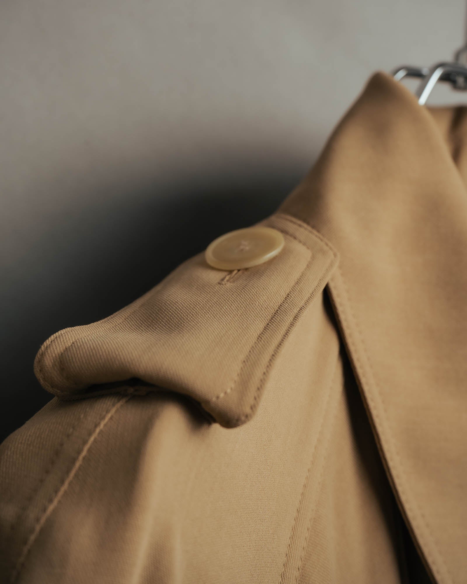 -SPECIAL- “HERMÈS” 90’s-00’s Margiela era draped wool trench coat