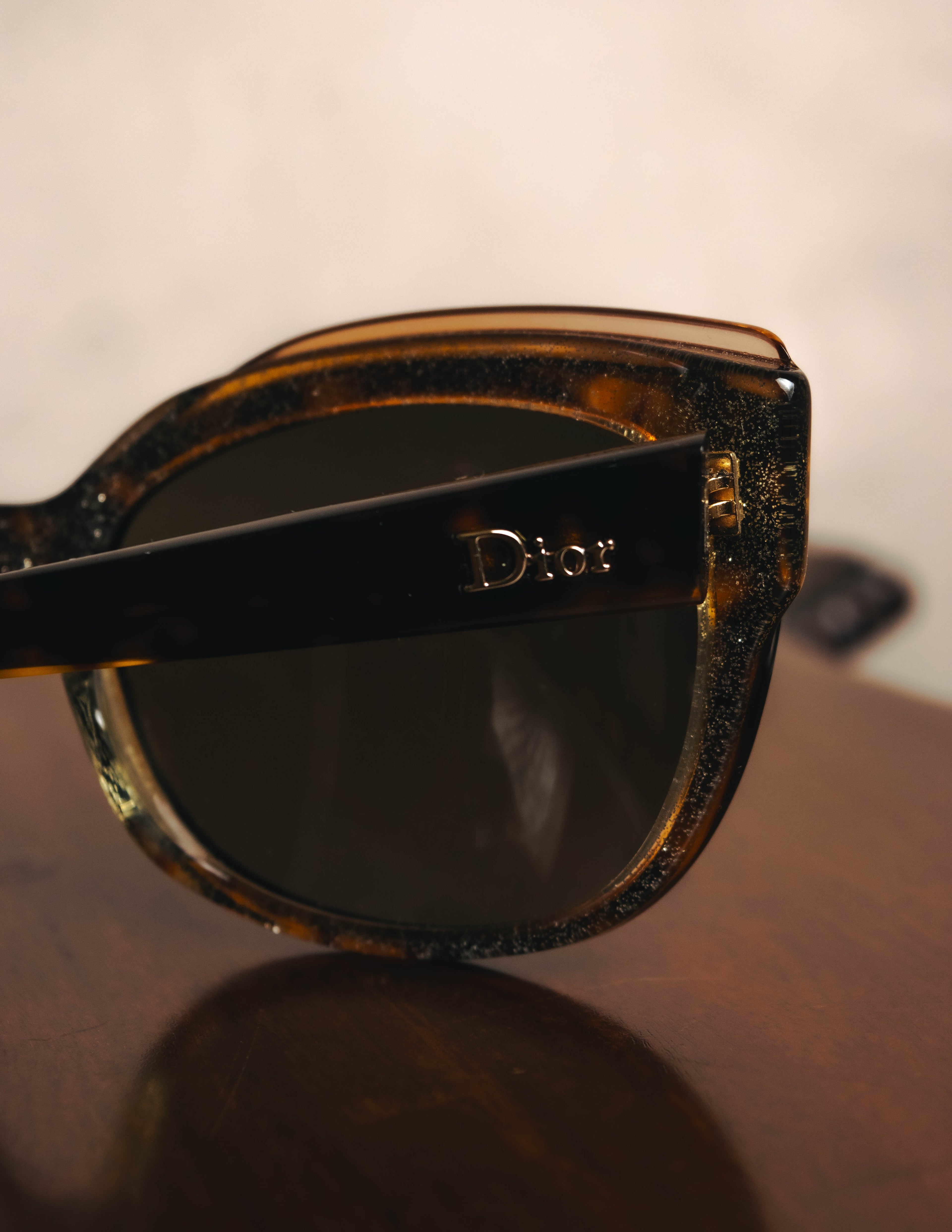 "Christian Dior" 2010's Glittered tortoiseshell sunglasses