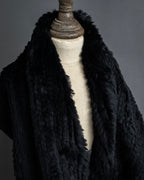 "CHOMBERT" Thick fringe design fur-like long muffler
