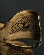 “HANAE MORI” 80’s-90’s Sculptural crystal bow brooch