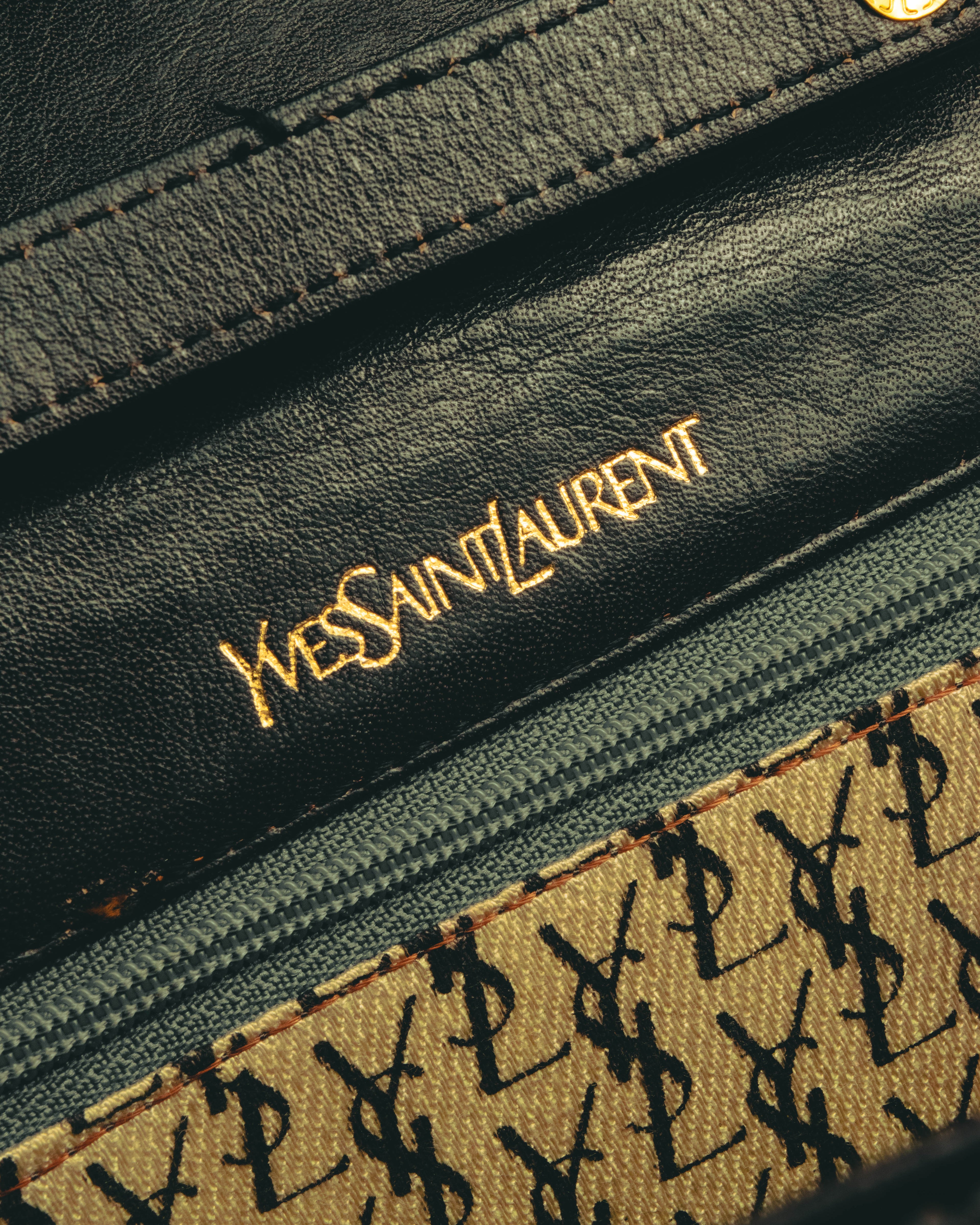 "Yves Saint Laurent" 80's-90's Quilted leather shoulder bag