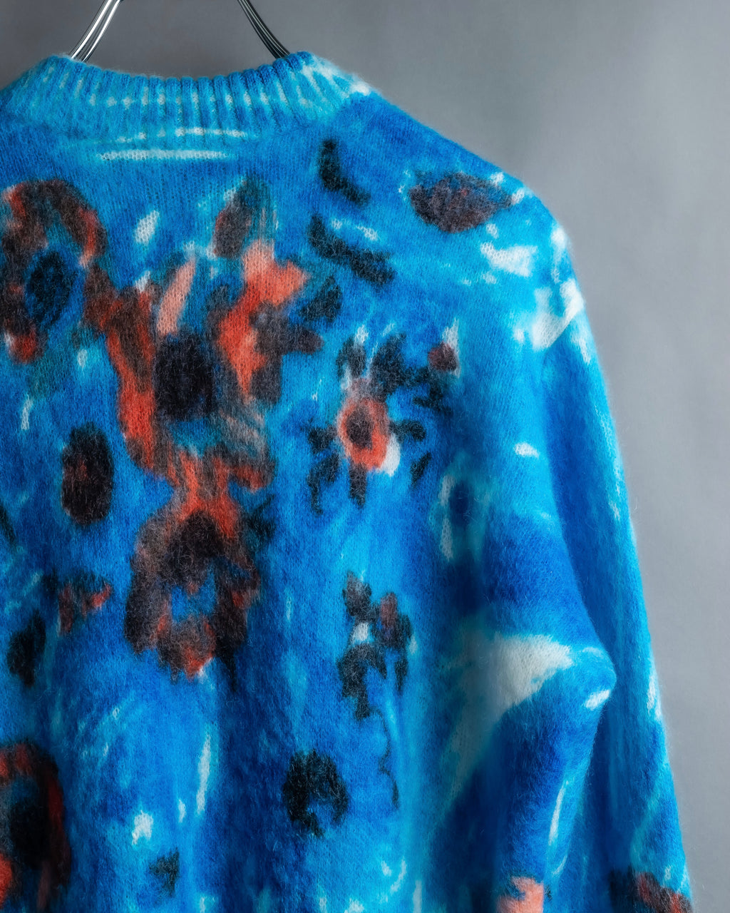 "PRADA" Abstract all over print mohair blend knit