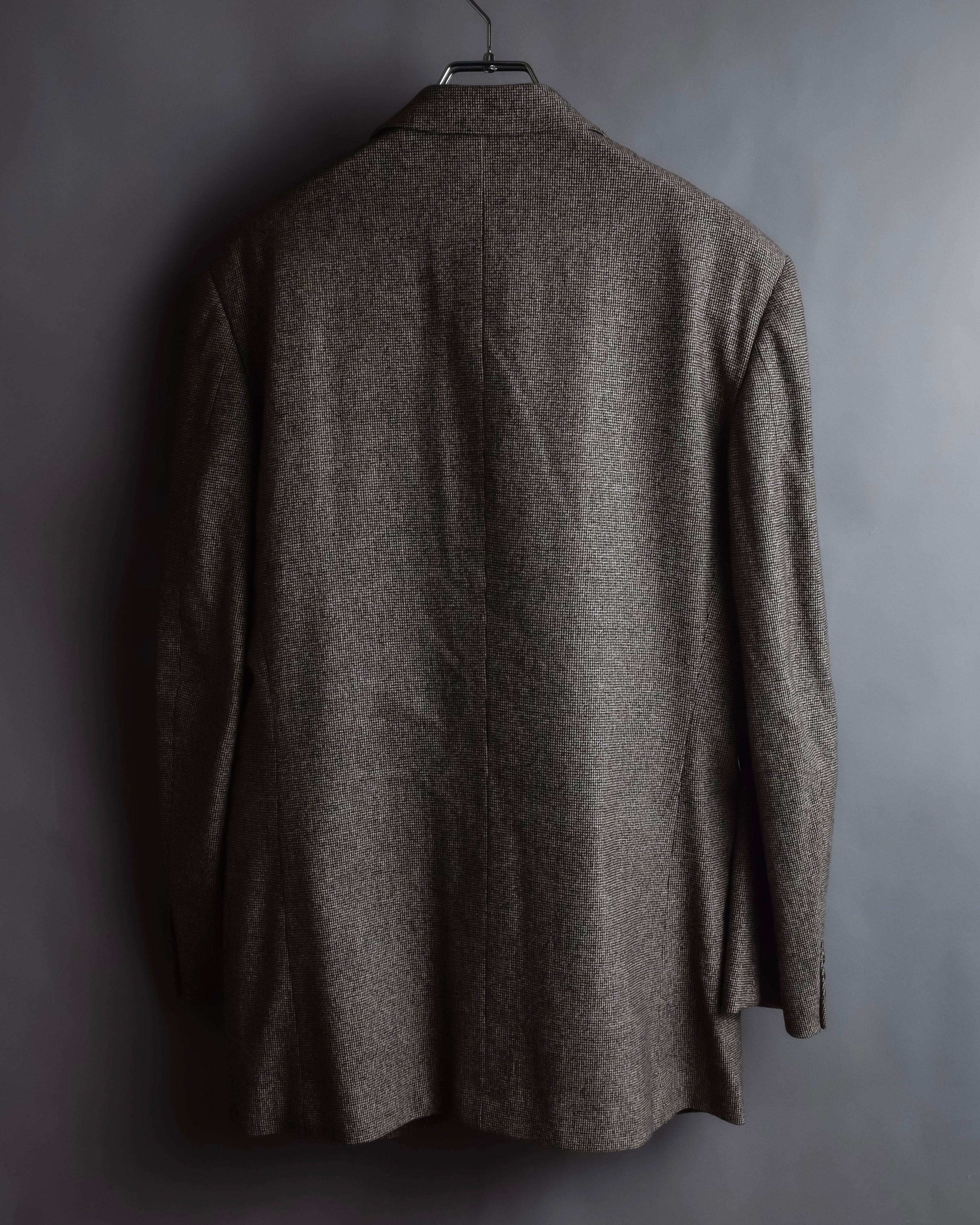 "BROOKS BROTHERS" Melange tweed three-piece suit