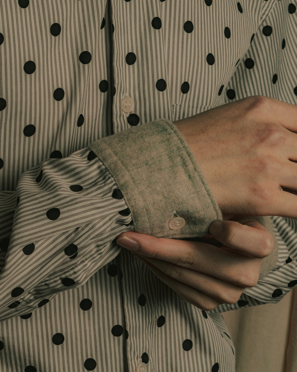 “COMME des GARÇONS HOMME DEUX” 17AW Polka dot stripe shirt