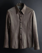 "ISAMU KATAYAMA" Dart-shaped deer leather shirt jacket