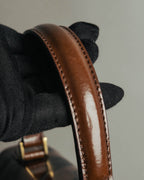 “Catsbro” 00’s-10’s Patinated equestrian leather handbag