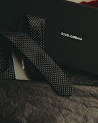 "Dolce & Gabbana" 10's-20's Slim polka dot silk necktie