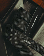 "Dolce & Gabbana" 10's-20's Slim polka dot silk necktie
