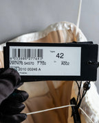 "GIANFRANCO FERRE" Frilled organza pannier docking design pleated dress