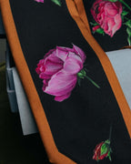 "PRADA" 2020's Floral silk skinny scarf