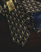 "GUCCI" 80's Nautical patterned silk necktie