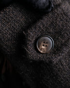 "DOLCE & GABBANA" Fringe scarf included double-breasted coat