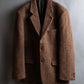 "HARRIS TWEED" Oversized herringbone tailored jacket