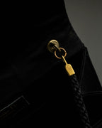 "Christian Dior Boutique Paris" Large flower motif design rope shoulder bag