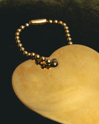 "GUCCI" 80's gold crest bag charm