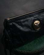 “GUCCI” 2007-2012 Crest emblem soft leather bag