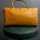 "LOEWE" Horizontal design vivid yellow color amazona bag