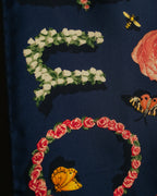 “GUCCI” 90’s-00’s Flora logo silk scarf